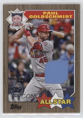 2022 Series 2 1987 Topps Baseball All-Star Relics Gold 6/50 Paul Goldschmidt 0t2