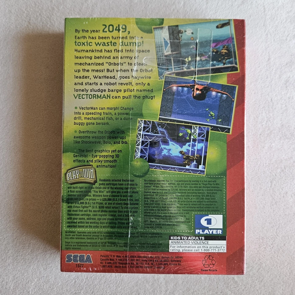 VECTORMAN FIRST PRINT SEGA GENESIS NEW SEALED - Image 2 of 4