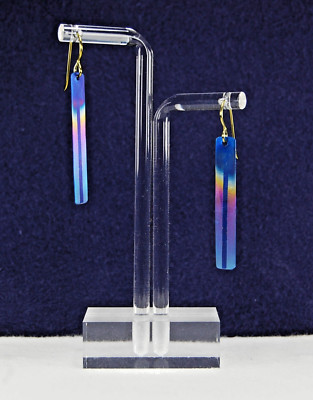 TITANIUM EARRINGS HANDMADE BY SELLER WITH ELECTRICITY HYPOALLERGENIC 1-3/4''