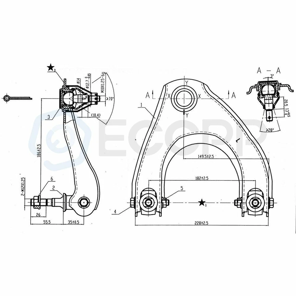Brazos de control delanteros suspensión rótulas 10 piezas para Honda Accord 1990-1992 1993 Foto 3 de 4
