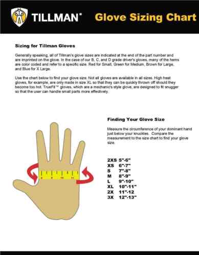 2- Tillman 1338 Goatskin Leather TIG Protective Welding Fabrication Work Gloves - Picture 8 of 8