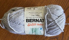 Bernat Softee Baby Acrylic Yarn, 5 oz 362 yds Flannel used skein 3.6 oz left