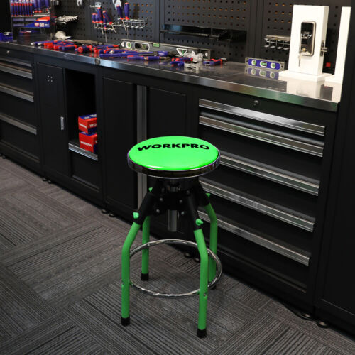 WORKPRO Adjustable Hydraulic Shop Stool Garage Bar Stool HeavyDuty 330Pounds Max - Picture 10 of 11