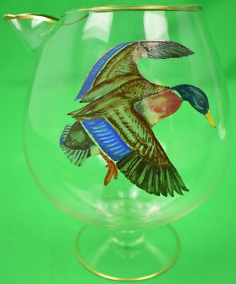 Abercrombie & Fitch/ Frank Vosmansky Hand-Painted Mallard Martini Mixer