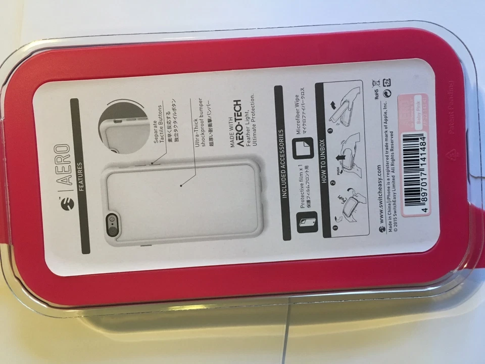 Funda iPhone 6 Plus, 6S Plus AERO con Protector de Pantalla Extra Rosa Bebé de SwitchEasy Foto 4 de 4