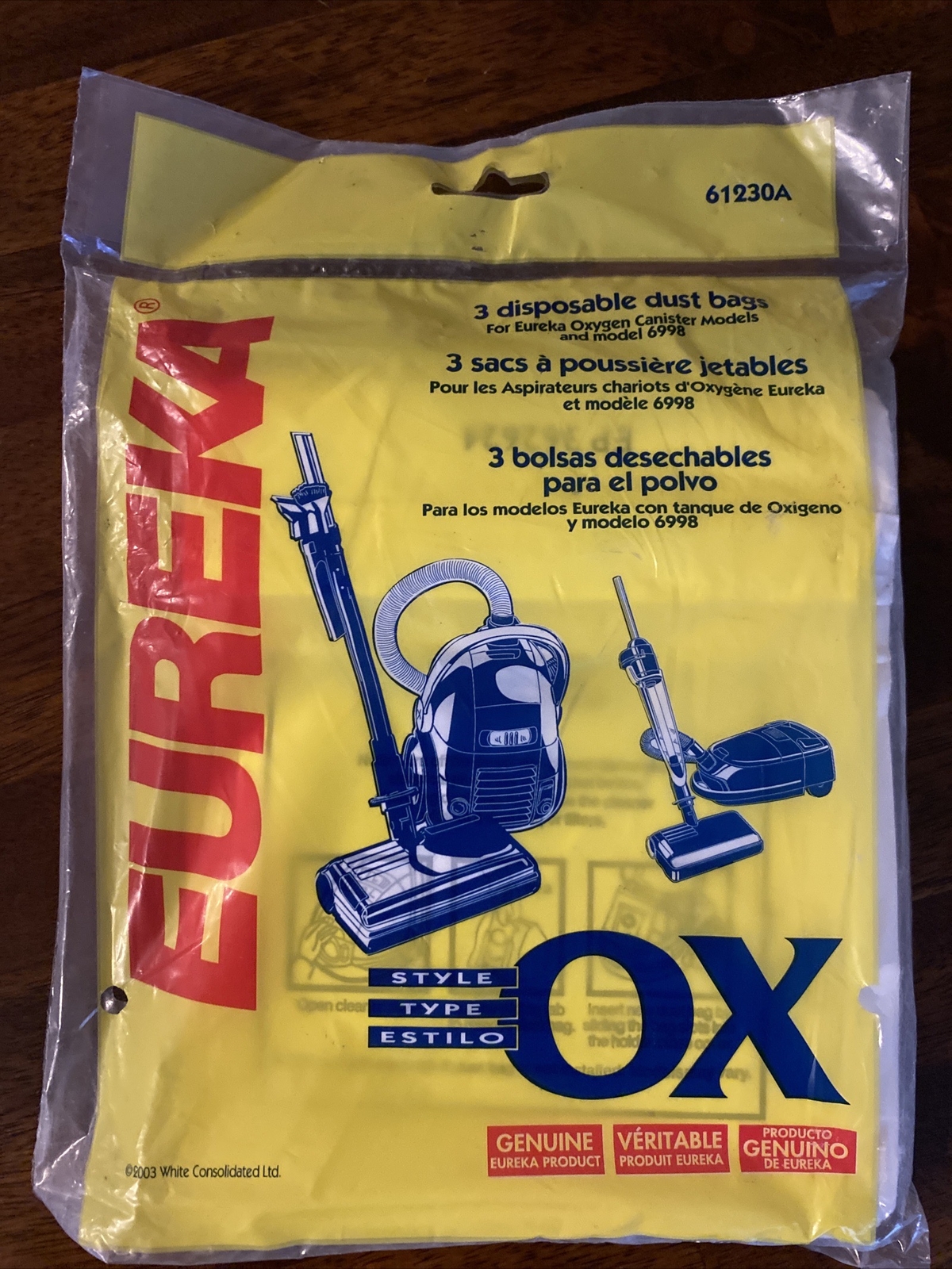 Eureka ‘OX’ Vacuum Bags For Models 920 6990 Series & CV 140 6 bags 2