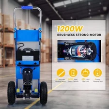 Electric Stair Climbing Hand Truck 1200W Cart Dolly 880lb Load Inflatable Wheels