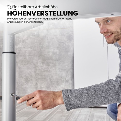 bümö höhenverstellbarer Schreibtisch PC Tisch höhenverstellbar - Bild 2 von 76