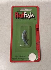HELIN F-3 FLATFISH 1.25” PHOSPHORESCENT BLUE GLOW LURE KWIKFISH PLUG NEW RARE