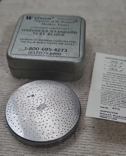 WILSON ROCKWELL HARDNESS  TESTER - 94R1584 HRC 48.7 +/- 1.0 WESTPORT COMPANY.