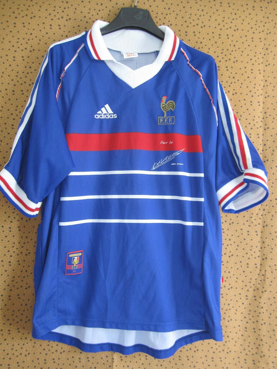 Maillot EQUIPE DE FRANCE Desailly Mondial 1998 Vintage Adidas M - Main Image
