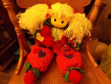 Little Treasures By Joelson Industries Plush Rag Doll Yarn Hair 1998 W/ Tags 17"