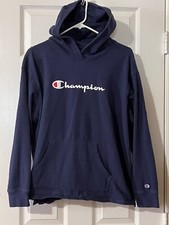 Champion Authentic Athletic Wear Pullover Hooded Sweatshirt. XL youth Blue