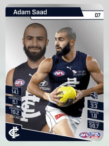 Tarjetas de fútbol americano paralelas plateadas de Team Coach de la AFL 2022 - ELIGE TU TARJETA - Imagen 4 de 105