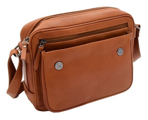 Womens Real Leather Crossbody Messenger Bag Flap Over Organiser Satchel Grove - Picture 21 of 32