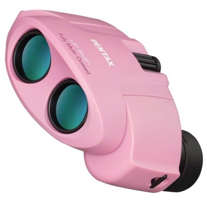 Pentax UP Binoculars 8x21 With Carry Case Pink Porro Prism Center Focus Durable