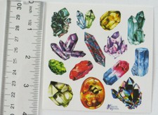 Violette Stickers - MINERALS - 4x4 Square Sheet of Stickers K57