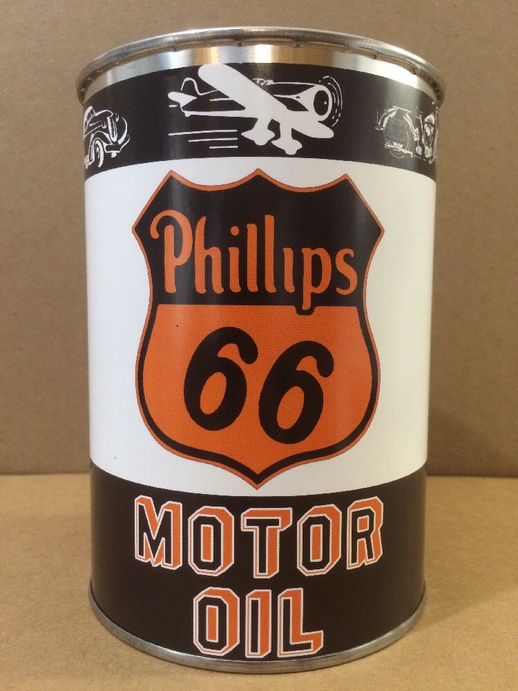 1970's PHILIPS66 ヴィンテージ缶 モーターオイル 世田谷ベース Phillips 66 Motor Oil Can Rare Empty Quart Gas sign Reproduction