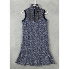 RLX Ralph Lauren Dress Women Small Blue Floral Logo Wicking Performance Golf NEW