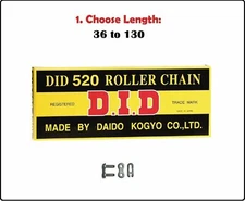 D.I.D DID 520 Standard Non-sealed Natural Drive Chain w/ Clip Master Link
