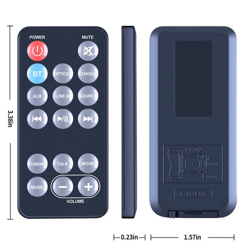For Ilive HD Bluetooth Soundbar Speaker System Remote Control ITB259 REM-ITB259 - Picture 5 of 11