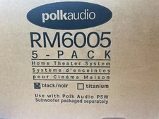 Polk Audio Home Theater Speaker System 5 pcs -Black - NEW Open box RM6005