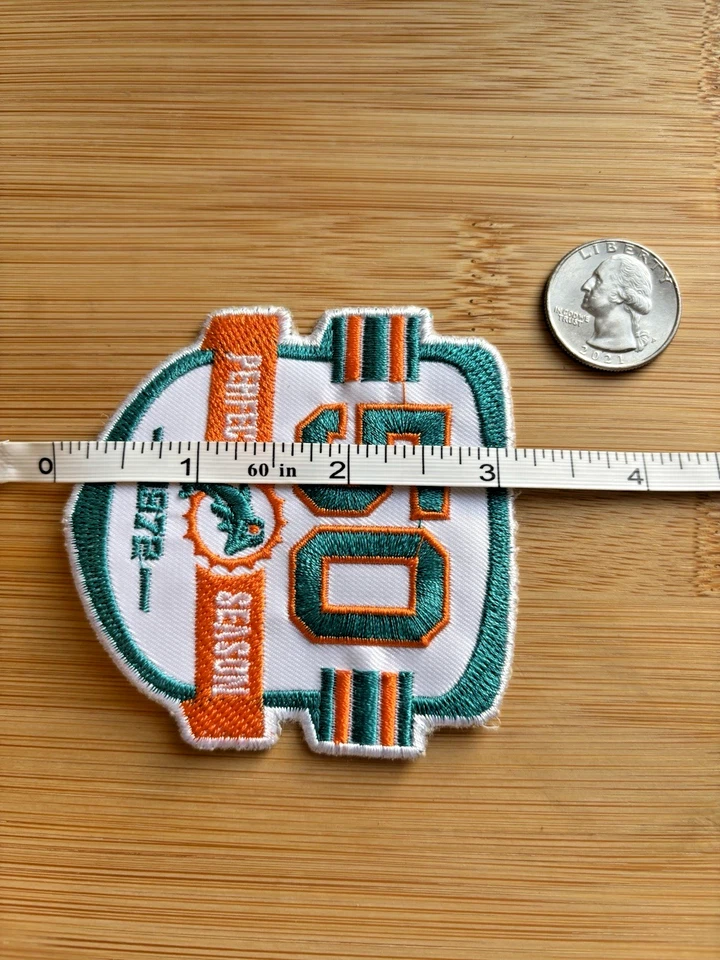 Вышитая нашивка Miami Dolphins Perfect Season 50th Anniversary бесплатная доставка - Изображение 4 из 4