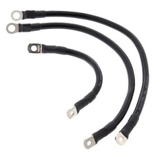 Battery Cable Kit Black For Harley FXST Softail 1984-1988