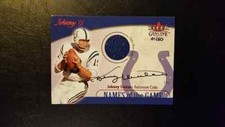 JOHNNY UNITAS 2002 FLEER GENUINE NAMES OF GAME JERSEY AUTOGRAPH 1/50 SSP RARE!!!