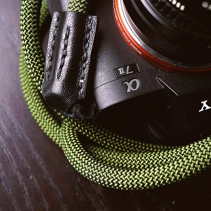 Cuerda de escalada fuerte + correa de hombro trenzada de cuero para el cuello de la cámara para Fuji X-T2 Foto 2 de 4