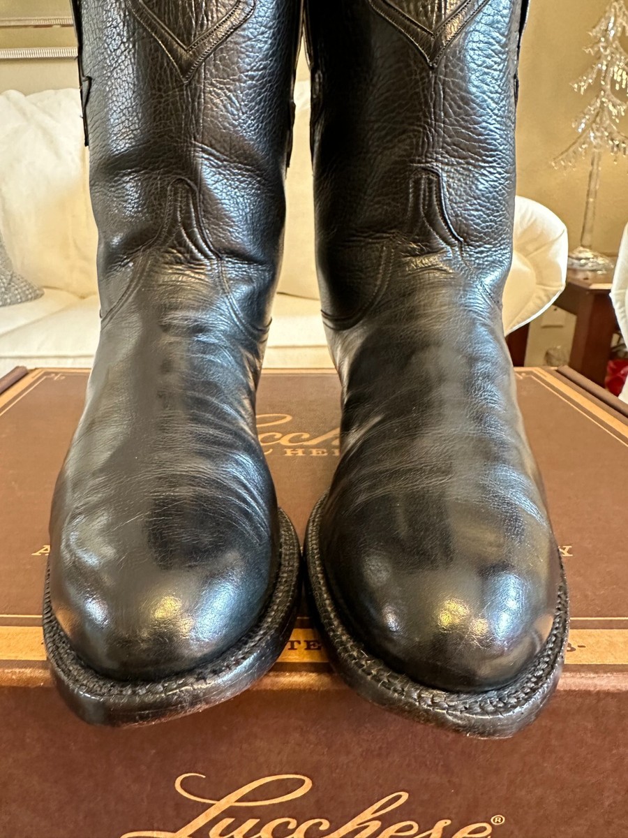 Lucchese Men Classics Handmade Black Full Whiskey Baby Lucchese Men Classics Handmade Black Full Whiskey Baby