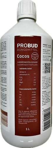 PROBUD® 1-Komponenten COCOS Cannabis Dünger, medium Water, 8,4-14,4°dH, 1 Liter - Bild 2 von 4