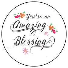YOU'RE AN AMAZING BLESSING ENVELOPE SEALS LABELS STICKERS PARTY FAVORS