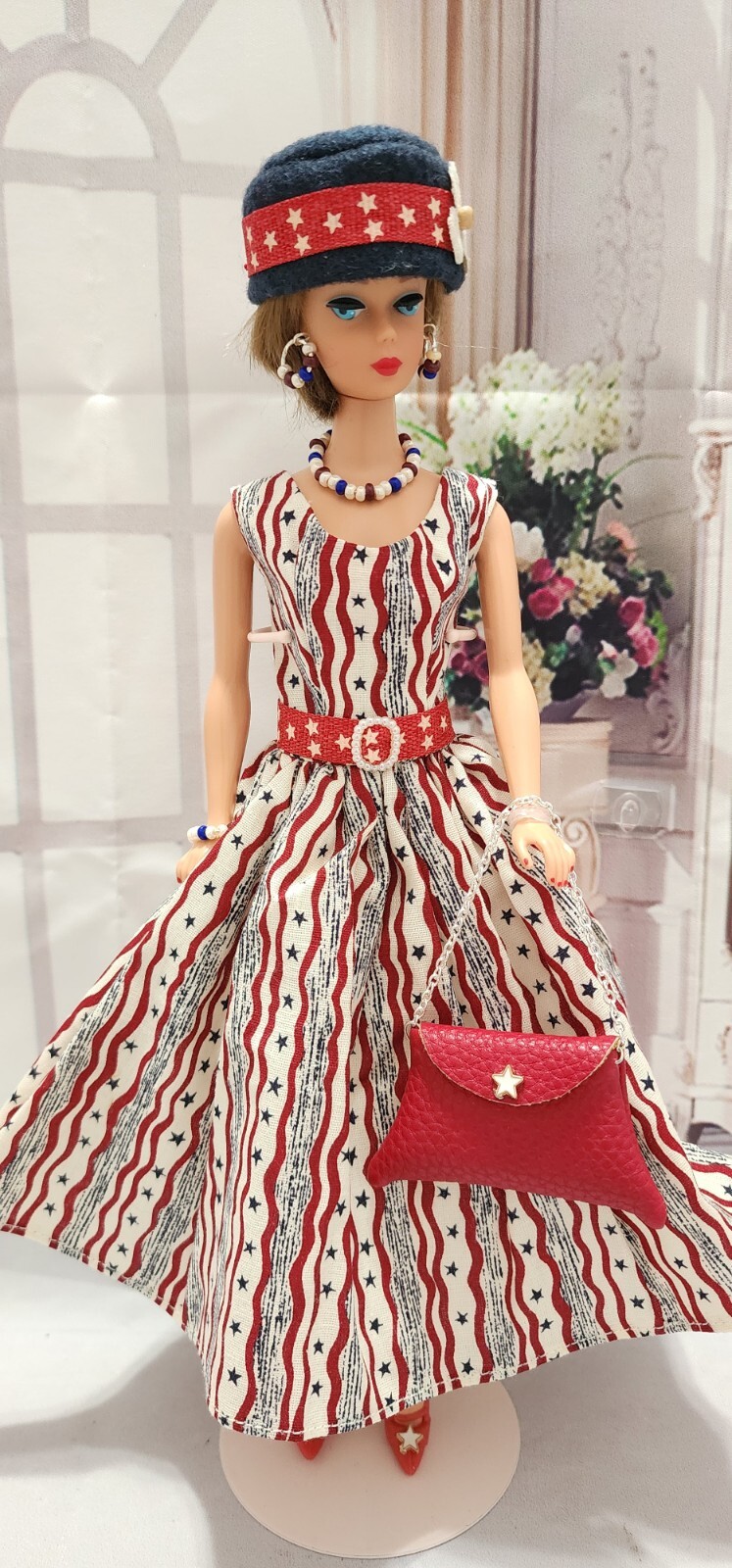 4th Of July Star Print Dress Set