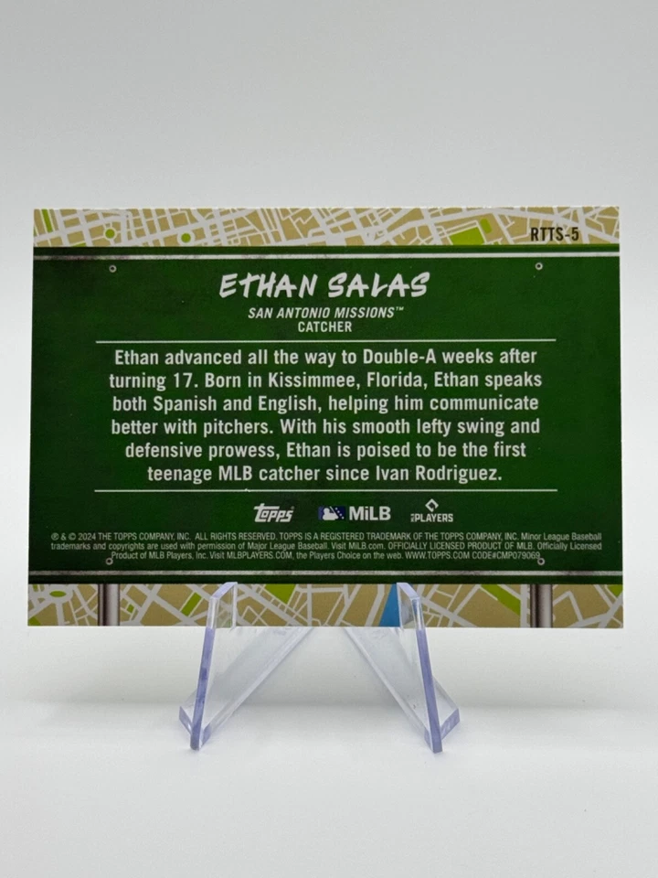 2024 Topps Pro Debut #RTTS-5 ETHAN SALAS | Road to the Show - Image 2 of 2