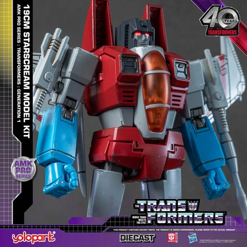 [In Stock] Yolopark Transformers Amk Pro G1 Starscream 19cm Diecast Model Kit - Picture 2 of 23