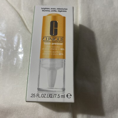 Clinique Fresh Pressed Daily Booster w/Vitamin C 20% Serum 0.25oz Each NEW