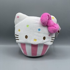 Claire's Sanrio Hello Kitty Cupcake Plush 9" Inches NEW Shiny Gund