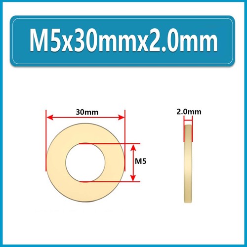 Rondelle piatte in ottone M3 M4 M5 M6 M8 M10 M12 per bulloni e viti occhiello ispessimento - Foto 43 di 72