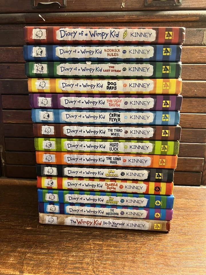 Lot of 14: Diary of a Wimpy Kid by Jeff Kinney — Hardcover Books - 1-13 + Do-It - Image 2 of 4