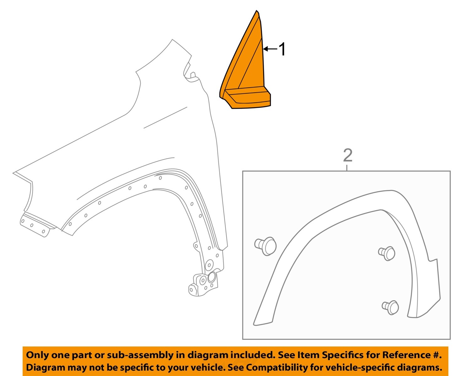 GM OEM 18-23 Terrain Fender Exterior Trim-Trim Molding 84107337 | eBay