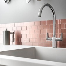 Hampton Copper Brick Mosaic Self Adhesive Wall Tiles Without Mess Easy To Apply