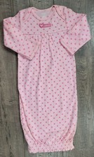 Baby Girl Nwot Carter's Vintage 3 Month Pink Sweetheart Sleep Gown