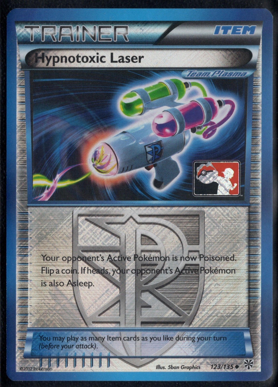 Pokemon Hypnotoxic Laser 123/135 Crosshatch Holo Player Rewards Promo Near Mint