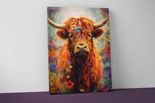 Highland Cow Wall Art - Wall Art Print - Animal Wall - Farmhouse Wall Art - V101