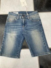 NWT 100% AUTH Gucci Kids' Stone Washed Stretch Denim Bermuda