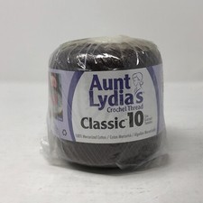 Aunt Lydia's Cotton Crochet Thread Classic 10 Fudge Brown 154.0131 350 Yards