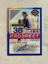 2024 Panini Prospect Edition Holo Blue Luke Holman Auto /149 Reds