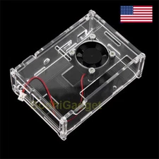 Raspberry Pi 2 3 Model Raspberry Pi B+ Clear Case Enclosure Box + Cooling Fan