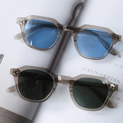 Retro Polygon Sunglasses Polarized Unisex UV400 Korean Style Outdoor Casual Wear